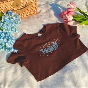 Brown ‘Honey’ crop top